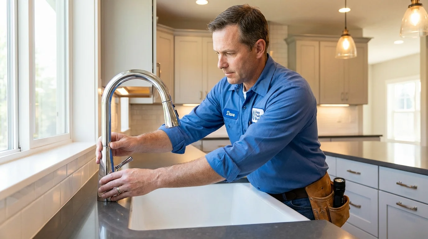 Kitchen faucet installation by Johns Plumbing LLC in Winnie