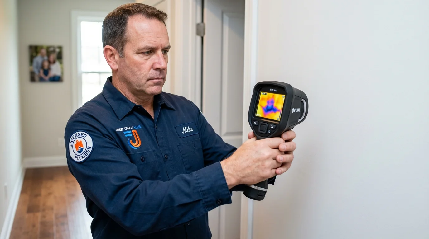 Thermal imaging leak detection by Johns Plumbing LLC in Winnie